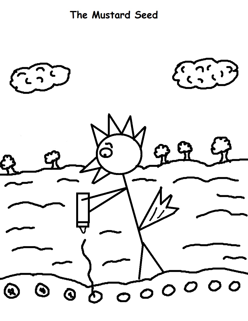 Mustard Seed Plant Coloring Coloring Pages